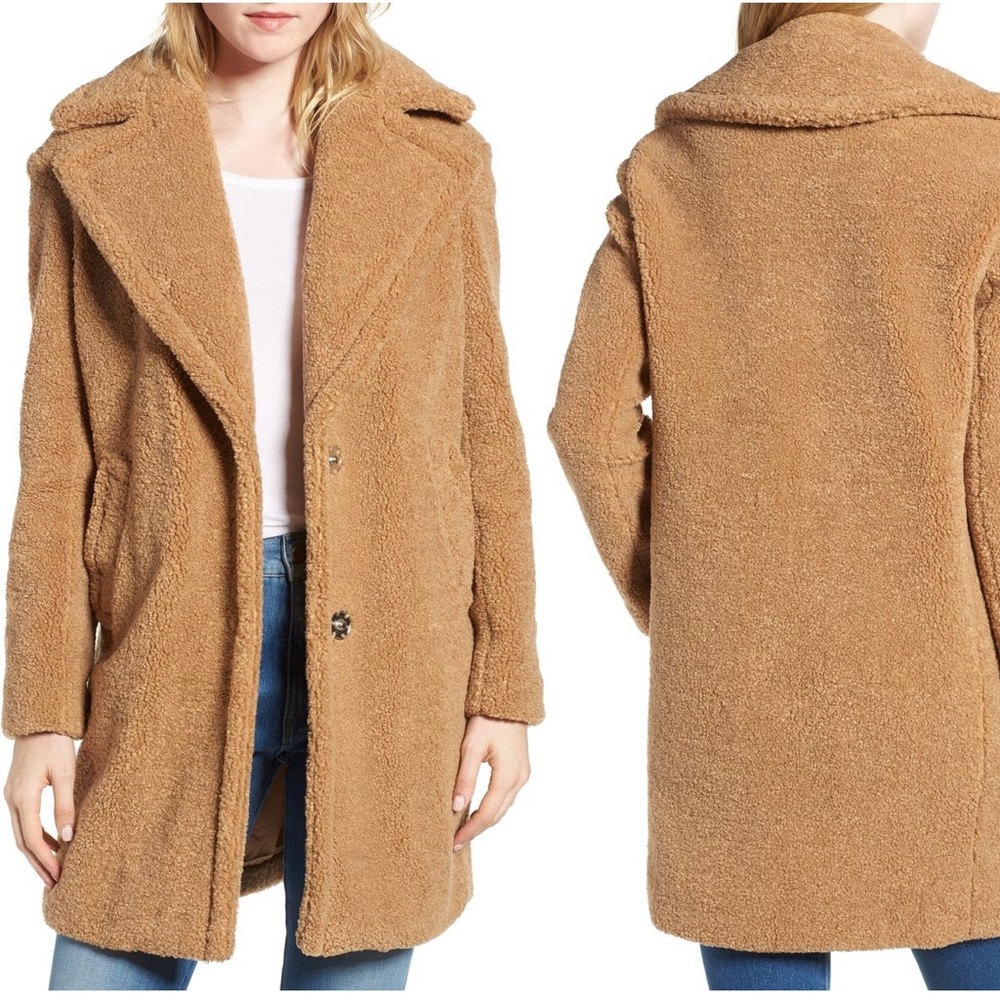 Kenzie Faux Fur Teddy Bear Coat - Sz XS